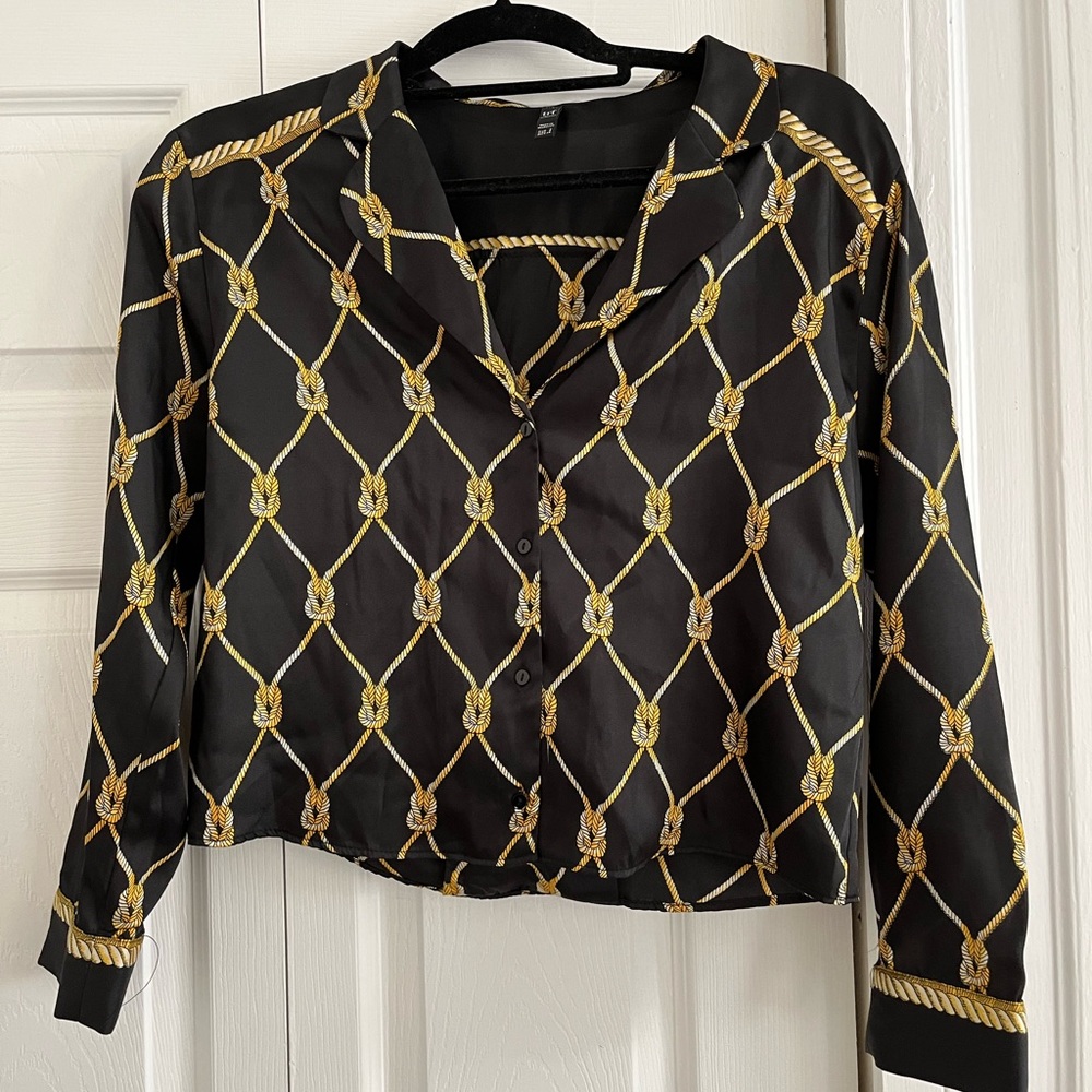 Zara cropped blouse